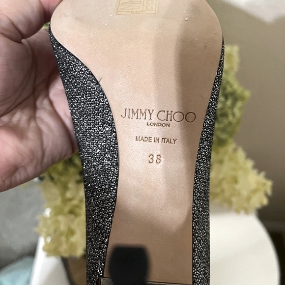 Jimmy Choo Metallic Silver Semi-Pointed Toe Stiletto Heels - Picture 7 of 16